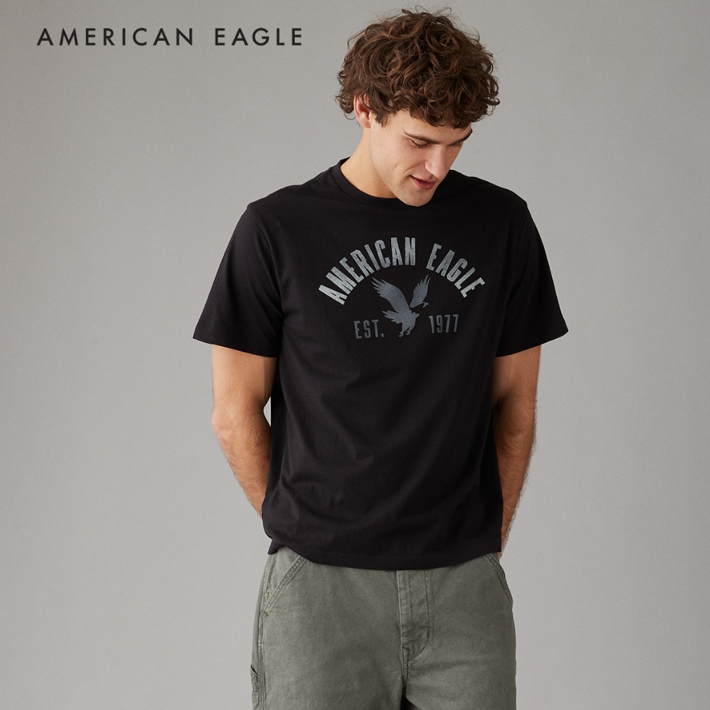 American Eagle Logo Graphic T-Shirt เสื้อยืด ผู้ชาย โลโก้ กราฟฟิค (NMTS 017-3437-043)
