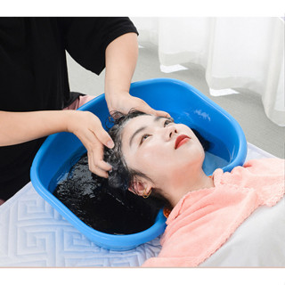 อ่างสระผม อ่างสระผมพกพา ที่นอนสระผมเสริมแผ่นยางรองคอนอนสระไม…