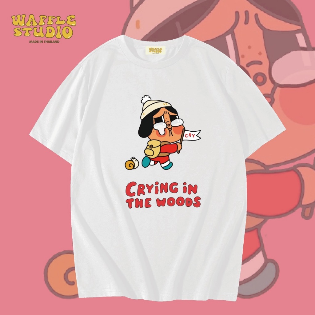 [ ส่งฟรี ] WS0091 เสื้อยืดโอเวอร์ไซส์ เสื้อยืดเกาหลี ผ้าคอตตอน100% เสื้อยืด CryBaby ครายเบบี้ Pop Mart WAFFLE STUDIO