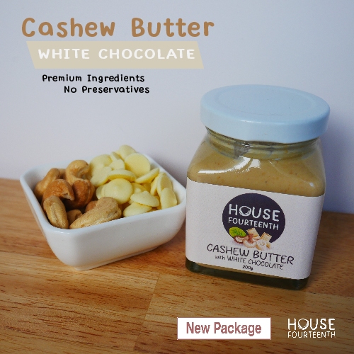 เนยถั่ว เม็ดมะม่วงหิมพานต์ x ไวท์ช็อกโกแลต (Cashew Butter White Chocolate) ใช้ช็อกโกแลตแท้ Van Houte