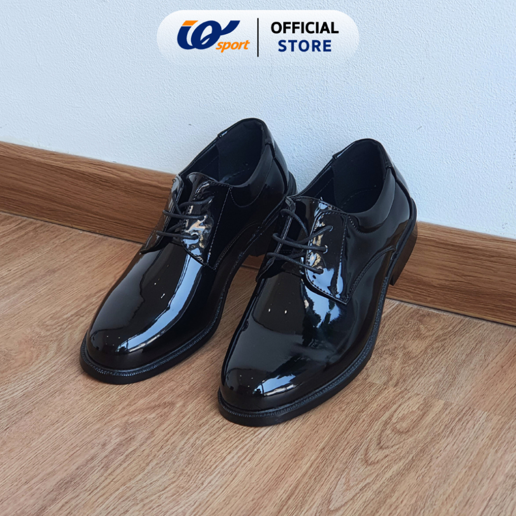 IQ STYLE รองเท้าคัทชูผู้ชายผูกเชือก ทรงหัวมน (หนังแก้ว) รหัสAE310