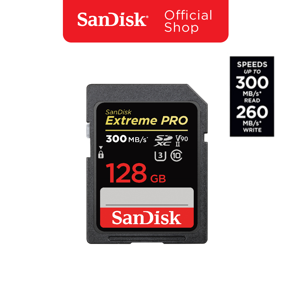 SanDisk Extreme PRO SDXC UHS-II Cards 128 GB / Speed 300 MB/s (SDSDXDK-128G-GN4IN)