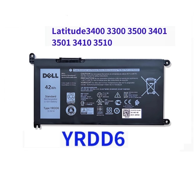 ♥แบตเตอรี่โน้ตบุ๊ค YRDD6 1VX1H VM732  01VX1H For 14 5585 3400 5488 5493 5593 P90F 42Wh 11.46V AKKU