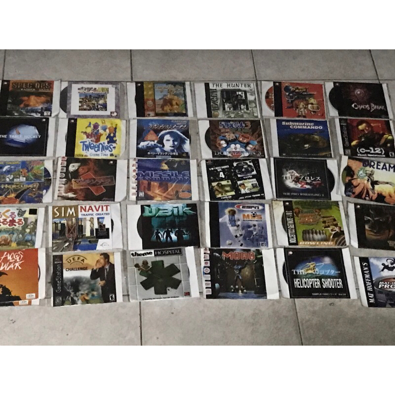 PS1,แผ่นเกมส์ (4) แผ่นปั๊มรุ่นเก่า หายาก มือ 1 สภาพใส