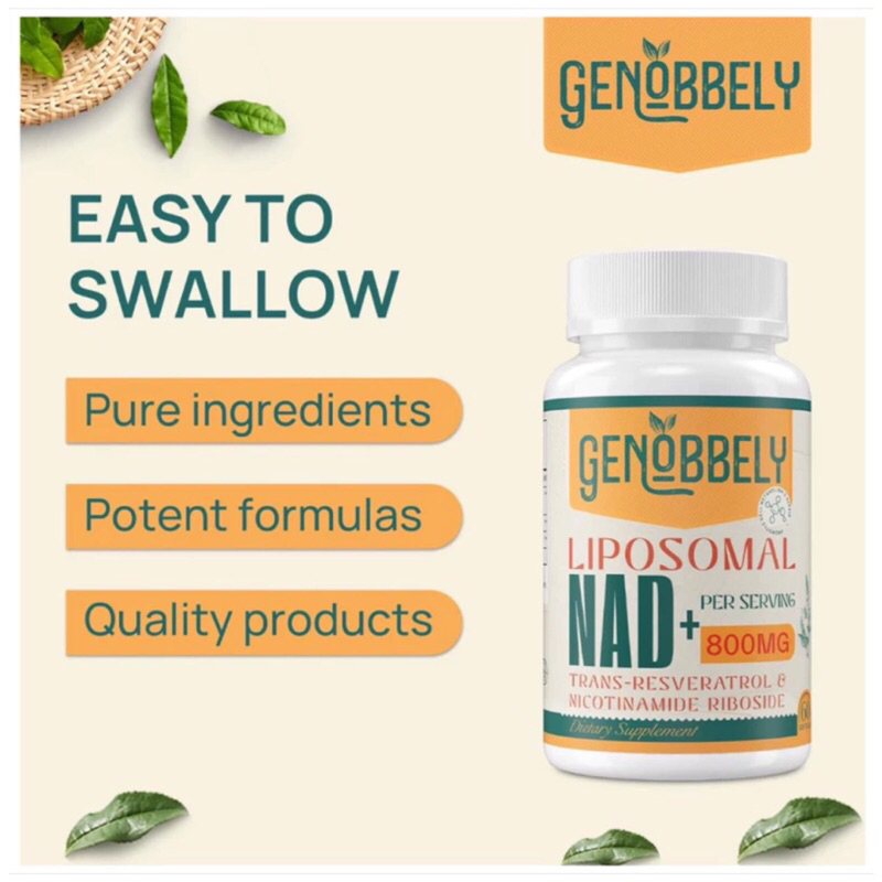 ( GENOBBELY ) LIPOSOMAL NAD+ 800 MG (แบบซอฟ์ทเจล)( 60 ซอฟ์ทเจล )จากอเมริกา