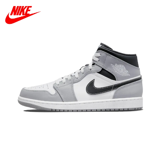 Nike Air Jordan 1 Mid Light Smoke Grey ของแท้ 100% ไนกี้ รองเท้าบาส