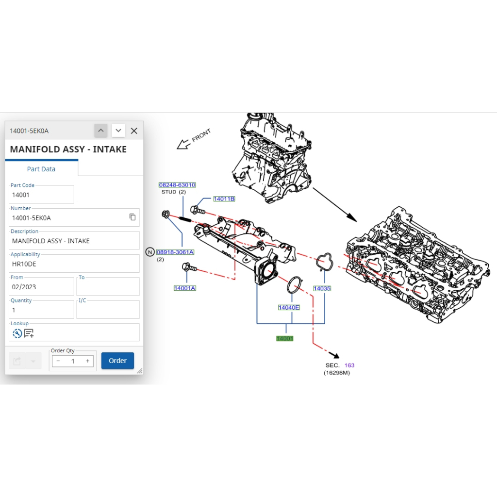 ท่อร่วมไอดี NISSAN ALMERA 1.0 TURBO แท้ NISSAN