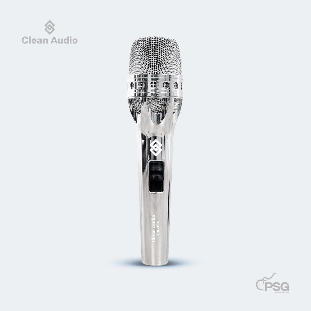 CLEAN AUDIO : CA-954 SILVER ไมโครโฟนไดนามิค DYNAMIC CARDIOID MICROPHONE