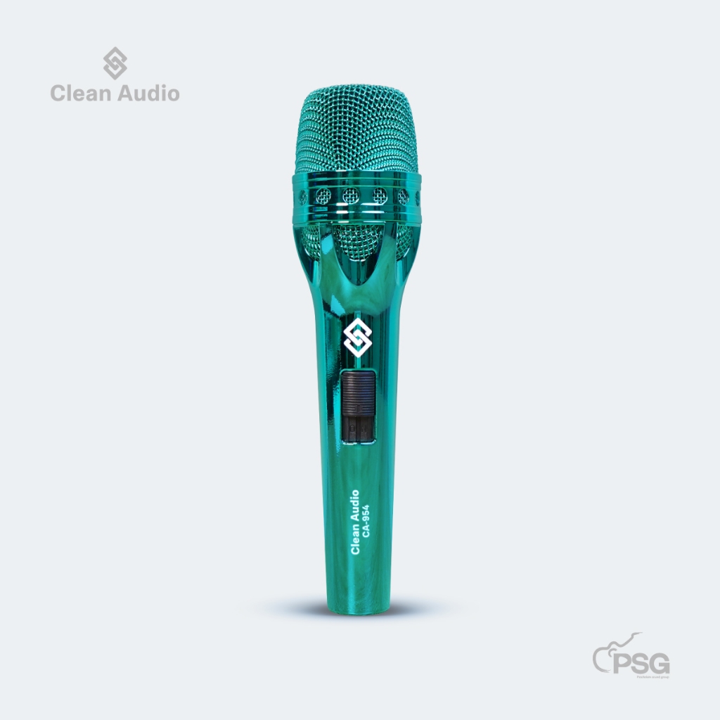 CLEAN AUDIO : CA-954 BLUE-GREEN ไมโครโฟนไดนามิค DYNAMIC CARDIOID MICROPHONE