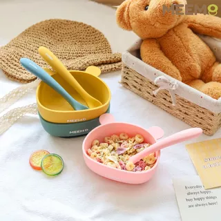 MEEM ชามซิลิโคนดูดโต๊ะ ลายหมี ฐานกันเลื่อน คุณภาพดี รุ่น Little Bear bowl (Colorful Series)