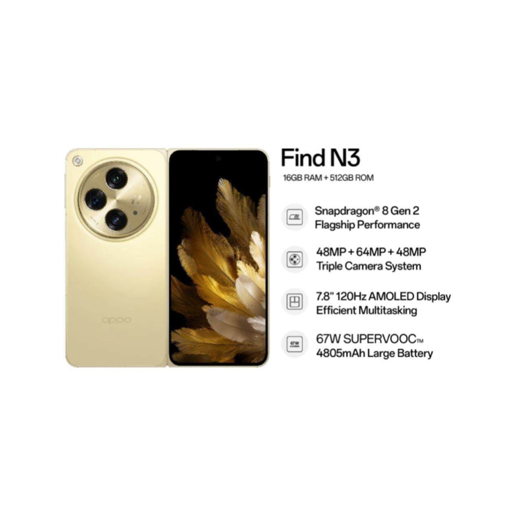 💛💜NEW•Oppo Find N3 (16GB + 512GB)•เครื่องศูนย์ไทยประกันตามลอตการผลิต
