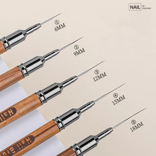 พู่กัน Liner ด้ามไม้ ใช้ตัดเส้น เพ้นท์เล็บคมชัด