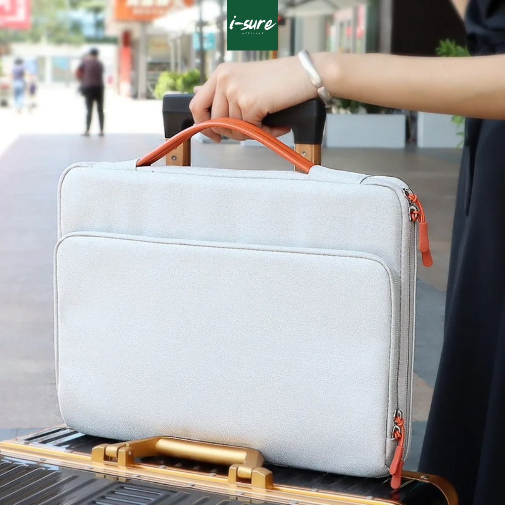 กระเป๋าโน๊ตบุ๊ค กระเป๋าคอม laptop bag กันน้ำ กันกระแทก 360 ํ มีช่องสำหรับเสียบกระเป๋าเดินทาง 13 นิ้ว 14 นิ้ว 15 นิ้ว