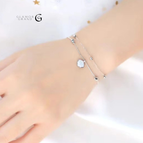 Glamor  SMALL SHELL สร้อยข้อมือเงินสเตอร์ลิง925 สินค้าใหม่ สร้อยข้อมือจี้เปลือกหอย กำไลข้อมือเงิน925 สไตล์ใหม่สุดเก๋