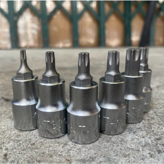 HANS ลูกบล็อกท็อค หัวดาว ลูกบล็อกเดือยโผล่หัวท็อค ทุกไซต์มาตรฐาน Torx socket ลูกบล็อกท็อก (TORQ )