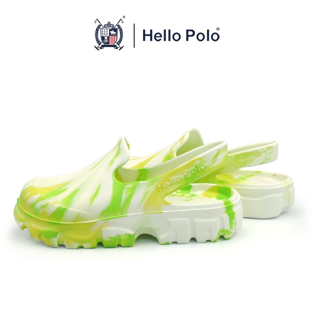 รองเท้า Hello Polo รองเท้ารัดส้น รุ่น HP8025 รองเท้าแฟชั่น สีทูโทน ลายมัดย้อม กันน้ำ กันลื่น ฤดูร้อน ราคา ถูกที่สุด ดีลบีเคเค แกลเลอรีภาพที่ 4