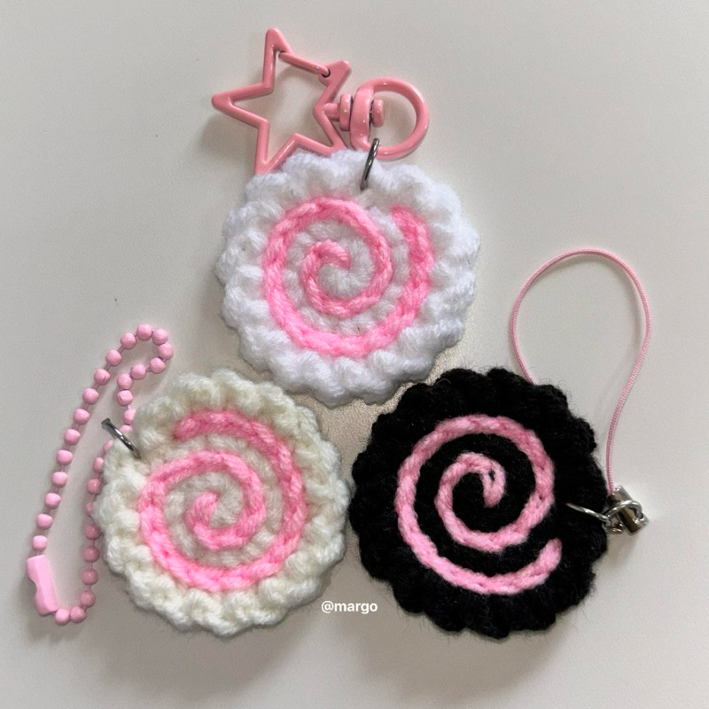 narutomaki keychain พวงกุญแจลูกชิ้นปลานารูโตะ🍥 พวงกุญแจไหมพรมถัก🌟