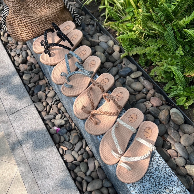 Vpada_sandals_R16 Beachy Rope Collection รองเท้าแตะชายหาดแบน รองเท้าแตะแฟชั่น