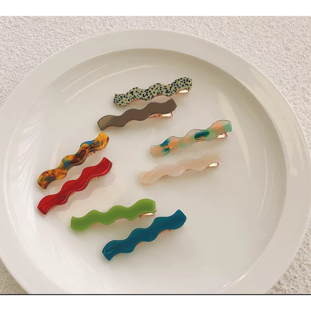 GLD-กิ๊บหนีบผม ลายคลื่น Set 3 ชิ้น มาใหม่ (พร้อมส่งจากไทย)