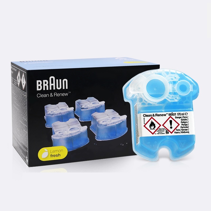 ชุด Refill สำหรับล้างหัวโกนเครื่องโกนหนวด Braun Clean & Renew CCR - แพ็ค 4 ชิ้น
