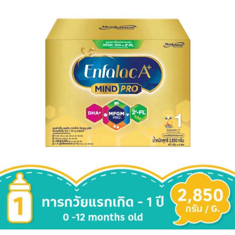 enfalac เอนฟาแลค A+ นมผงสำหรับเด็ก สูตร 1   ขนาด 2850 กรัม