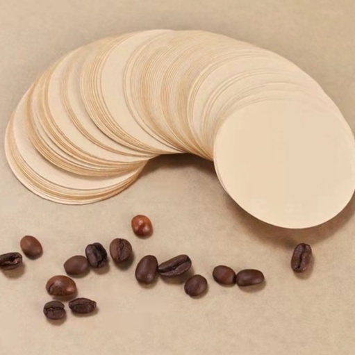 กระดาษกรองกาแฟวงกลม 100แผ่น สำหรับหม้อต้มกาแฟ Moka Pot Paper Filter