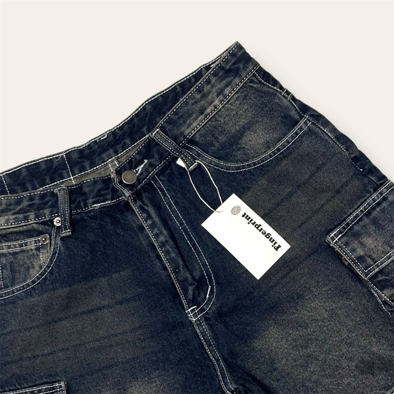 กางเกงยีนส์ขาสั้นผู้ชาย  รุ่นคาร์โก้001 - รูปที่ 2