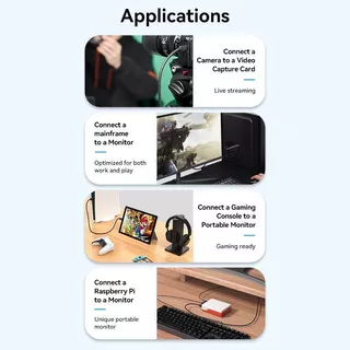 ⚡ส่งจาก กทม⚡Jasoz Mini HDMI เป็น HDMI Cable ตัวผู้ เป็น ตัวผู้ 4K/60Hz สาย HD For Tablet Camera TV