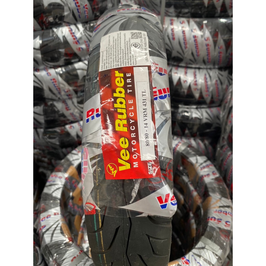 Vee Rubber VRM431 ขนาด 80/80-14 ปี22 TL