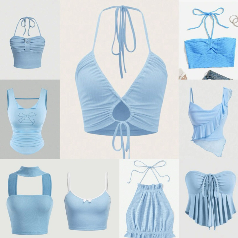 Pastel Sky -มัดรวบเสื้อตัวเล็กตัวน้อยโทนสีฟ้าสดใสมีหลายแบบ (ลดไซส์ด้วยนะ)