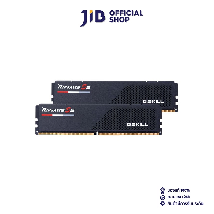 32GB (16GBx2) DDR5 5600MHz RAM (หน่วยความจำ) G.SKILL RIPJAWS S5 (INTEL XMP) (MATTE BLACK) (F5-5600J2834F16GX2-RS5K)