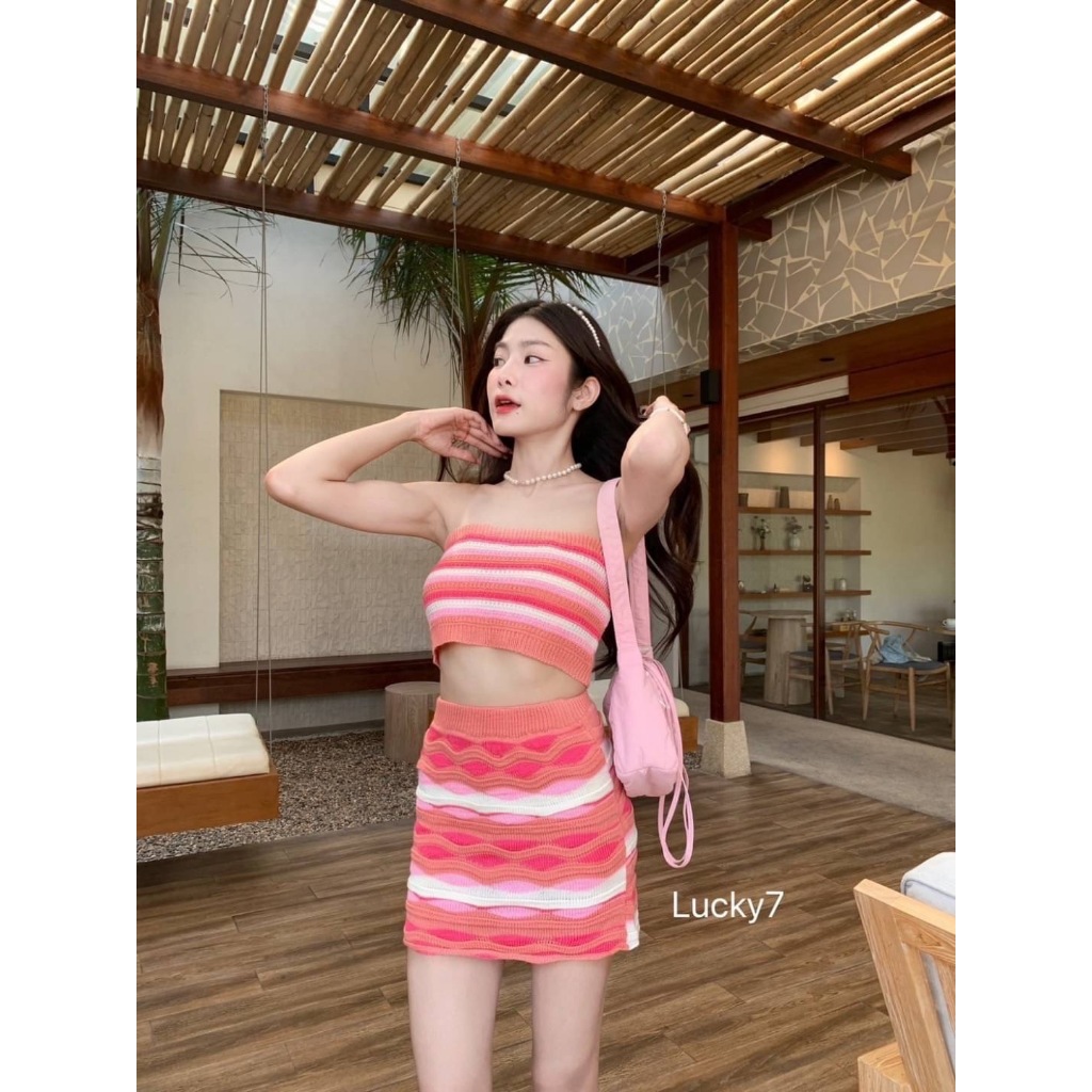 BEIIEW ชุดเกาะอกไหมพรมเที่ยวทะเลนี้ต้องมีติดตู้ค่า ไล่สีสวยสดใส ชุดเดียวจบซัมเมอร์นี้เลยค่า