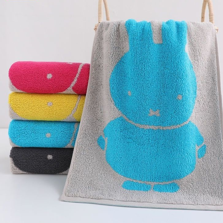 ♞,♘,♙[Miffy Towel] ผ้าขนหนูคอตตอนแท้ลายการ์ตูนมิฟฟี่สีทอง นุ่ม ไม่ซีดจาง MFR1103