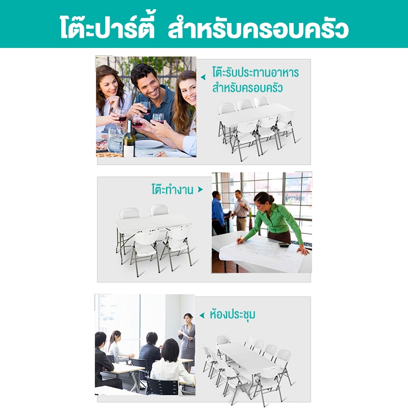 โต๊ะพับ โต๊ะตั้งแคมป์ อเนกประสงค์ พกพาสะดวก สามารถใช้ที่บ้าน กลางแจ้ง ตั้งแคมป์ ปิกนิก แผงลอยตลาดนัด - 5