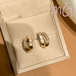 ต่างหูสไตล์เกาหลีบางเบาหรูหราและประณีตต่างหูสไตล์หรูหราและระดับไฮเอนด์รูปแบบใหม่ดีไซน์ไม่ซ้ำใครต่างหูสีทองอเนกประสงค์