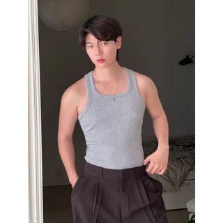 เสื้อกล้ามBasictanktopทรงคอเหลี่ยม