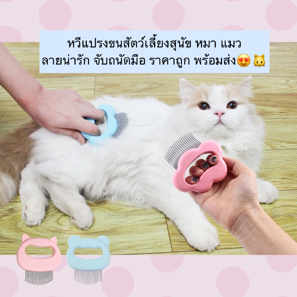 AL-1193 หวีแปรงขนสุนัข หวีแปรงขนแมว หวีแปรงขนสัตว์เลี้ยง หวีแมว หวีหมา พร้อมส่ง