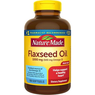รุ่นใหม่ ออแกนิค Nature Made Flaxseed Oil 1000 mg Dietary Su…
