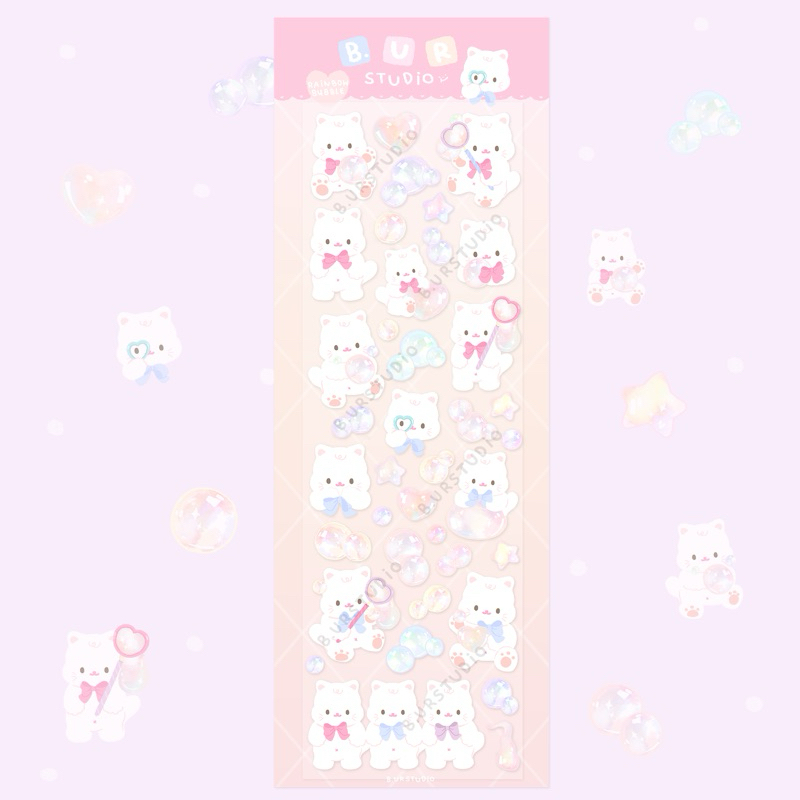[B.URSTUDIO] | Rainbow Bubble : Premium Sticker