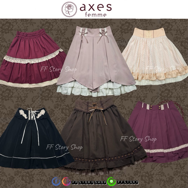 🌟update 20 Sep 2025✨ กระโปรงน่ารักๆแบรนด์ axes femme มือสอง