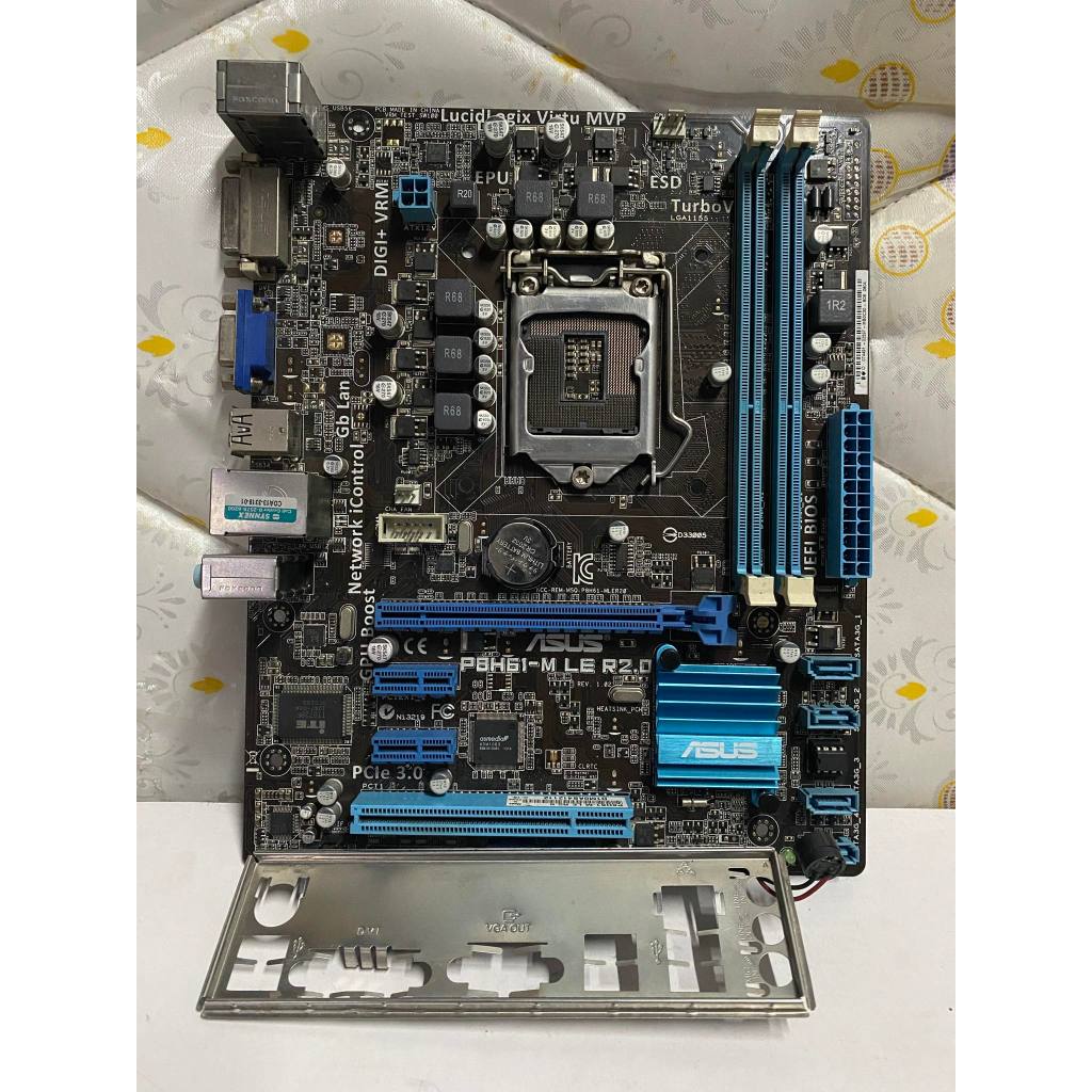 MAINBOARD เมนบอร์ด ASUS P8 H61-M LE R2.0 LGA 1155 มีฝาหลัง ฟรี Speaker