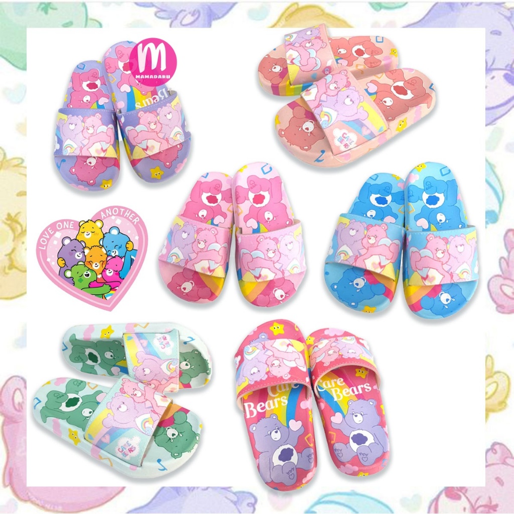 รองเท้าแตะเด็ก แคร์แบร์ Care Bear พื้นนุ่ม รองเท้าเด็ก น้องผู้หญิง (SK95)