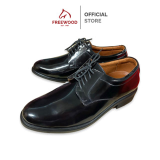 FREEWOOD PATENT LEATHER LACE-UP BUSINESS SHOES รองเท้าคัทชูผ…