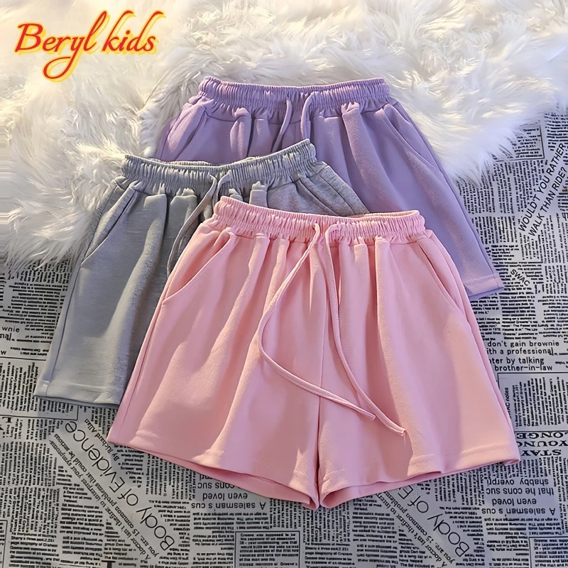 Beryl kids🌸กางเกงขาสั้นเด็ก🎀แบบกีฬาลำลองบางๆ ลําลอง ใส่นอนสบาย ใส่เที่ยว ฤดูร้อน รุ่นใหม่