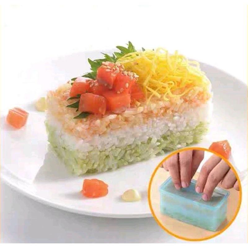 พร้อมส่งจากไทย แม่พิมพ์ข้าวปั้น ซูชิ DIY ทรงเหลี่ยมใช้ง่าย