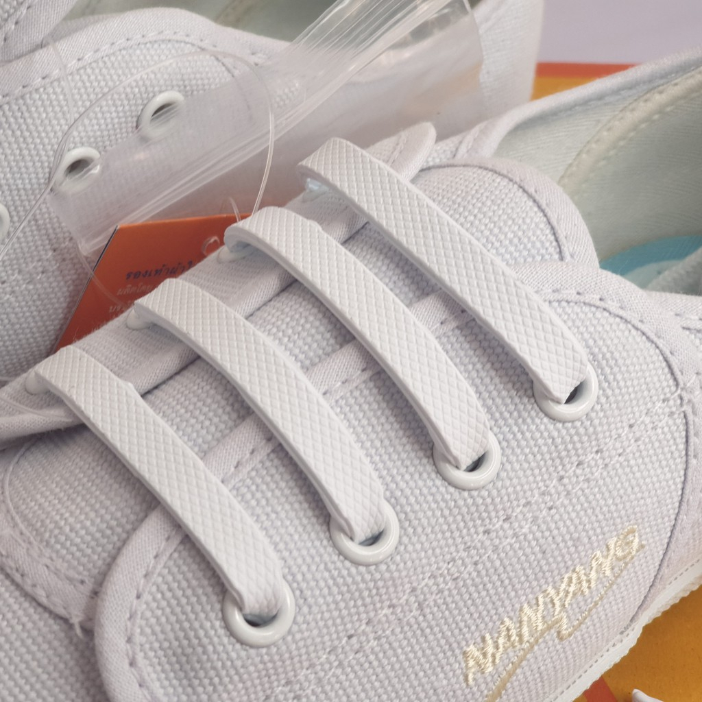 [รุ่นใหม่] รองเท้านักเรียน นันยาง Nanyang รุ่น Have fun พื้นนุ่ม spring soft support + แถมเชือกยางยืดหยุ่น ไม่ต้องผูก