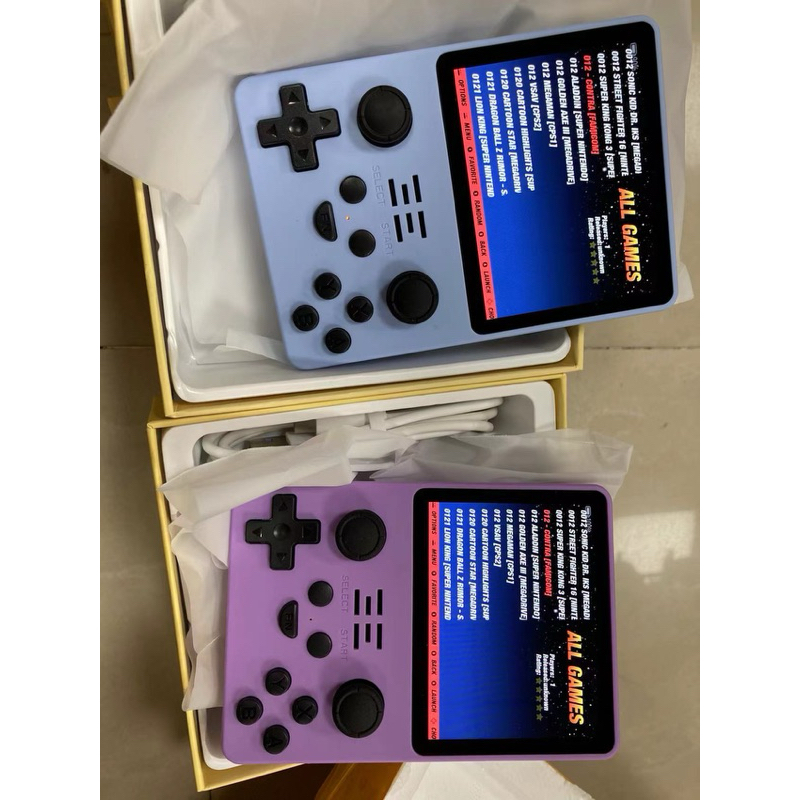 <พร้อมส่ง> POWKIDDY RGB20S Dual สีส้ม เมม 64 GB Built-In 15,000เกม จอ 3.5 นิ้ว มี psp + n64