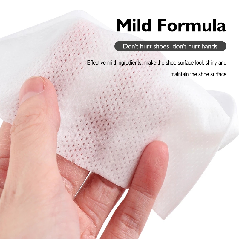 ผ้าเช็ดทำความสะอาดรองเท้า ใช้แล้วทิ้ง ทิชชู่เปียกทำความสะอาด กระดาษเช็ดคราบสกปรก ไม่ต้องซักรองเท้า - รูปที่ 5