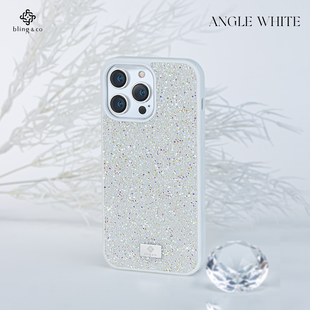 Bling & Co สี Angel White เคส สำหรับ iPhone 17 Air 16 11 12 13 14 15 Plus Pro Max ลายกลิตเตอร์ Sparking premium case