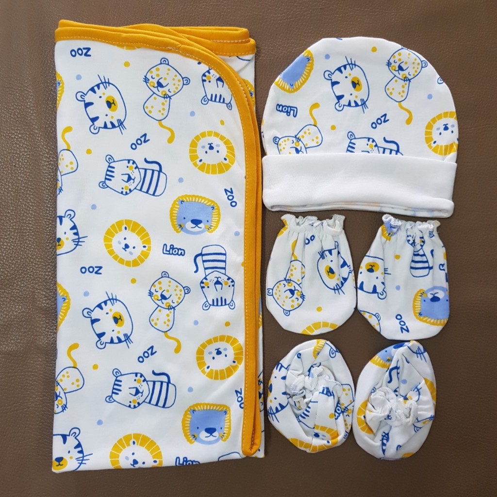 ลายใหม่ รวม 26 ลาย🔥เลือกลายได้​ เซ็ตผ้าห่อตัวเด็ก  หมวก ถุงมือ ถุงเท้า เกรดส่งออก - รูปที่ 5